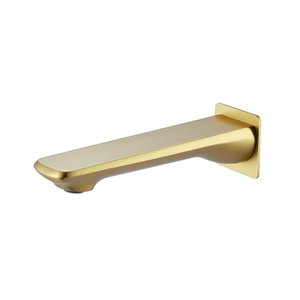 Luxury Copper Brushed Gold Bathtub Faucet Spout Wall Mounted Bathroom Bath Spout Filler