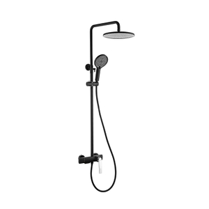 Luxury Wall Bathroom Shower Set Brass Round Rainfall Shower Mixer Set 