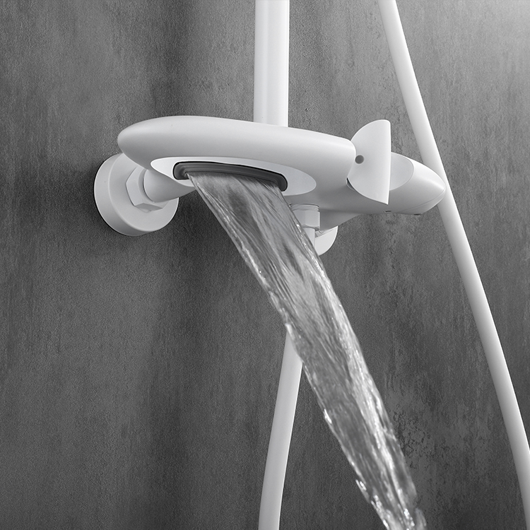 Modern White Shower Valve Mixer Hot and Cold Water Brass Exposed Bathroom Thermostatic Shower Valve