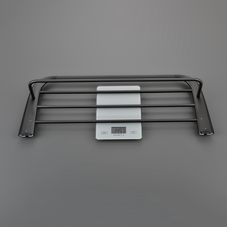Gun Grey Zinc Towel Shelf Modern Bathroom Accessories Wall Mounted Towel Holder Towel Rack