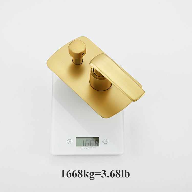 High Quality In-Wall Mounted Single Handle Brushed Gold Shower Mixer Valve Concealed Shower Faucet
