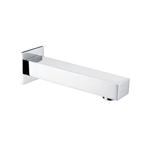 Bathroom Fittings Replacement Square Chrome Wall Mounted Bathtub Copper Faucet Spout for Bathroom