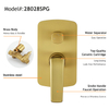 High Quality In-Wall Mounted Single Handle Brushed Gold Shower Mixer Valve Concealed Shower Faucet